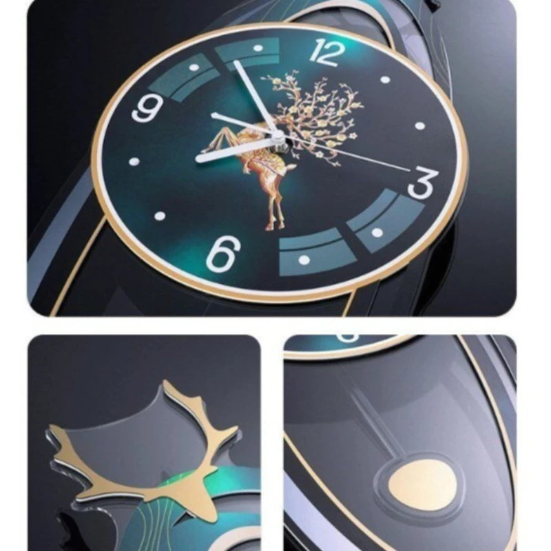 Night Light Premium Wall Clock Fashion Upgrade Nordic Aesthetic Digital Wall Clock Living Room Horloge Murale Home Decor Items