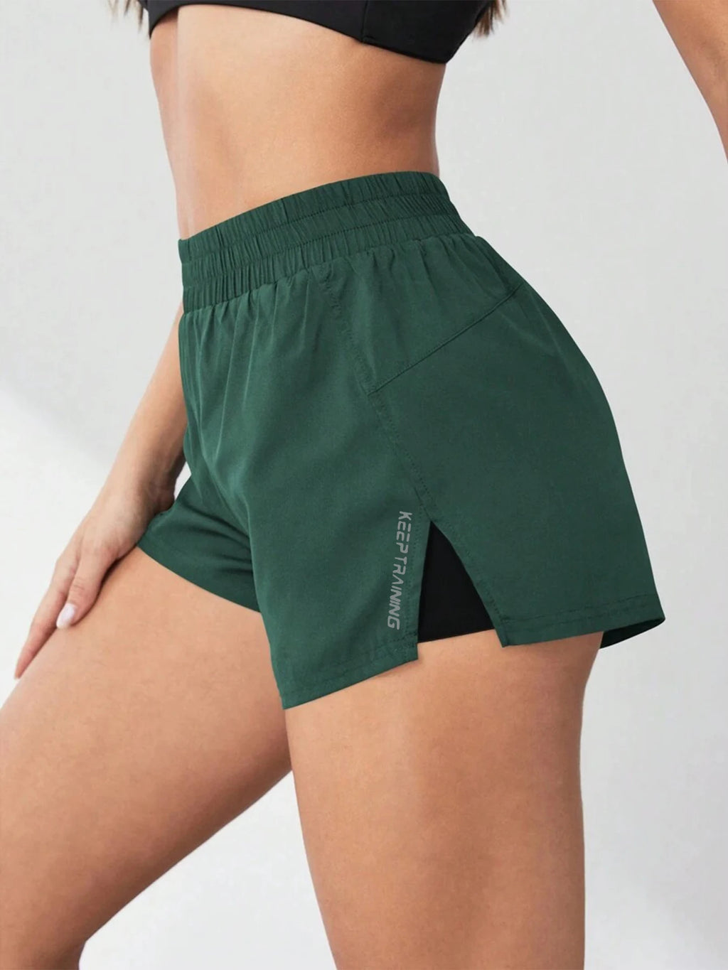 2026 New Style Faux Two-Piece Anti-Exposure Yoga Shorts Sports Shorts Running Fitness Tennis Casual Basic Sports Pants Women's