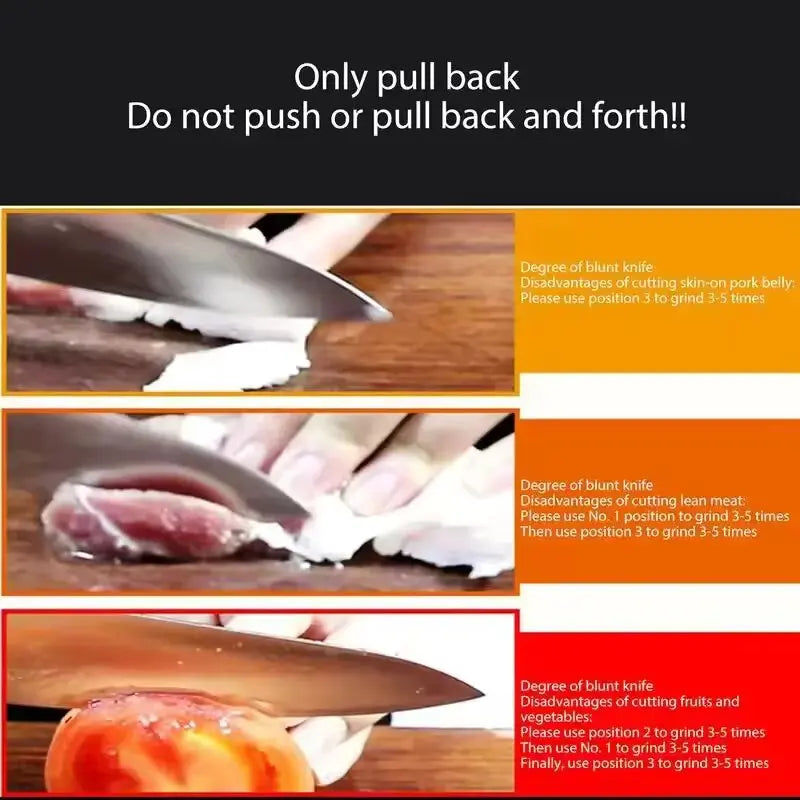 Multifunctional Kitchen Knife Sharpener 4 Segments Portable with Non-slip Base Household Essential Gadgets for Sharpening Knives