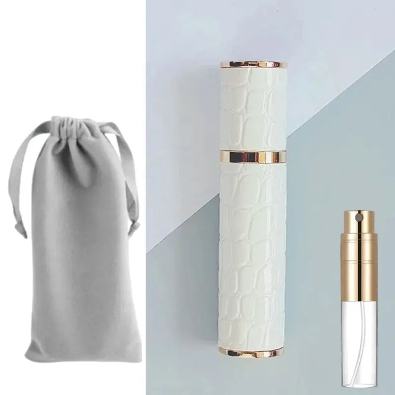 10ml Crocodile Luxury Leather Glass Perfume Spray Bottle Mini Refillable Perfume Atomizer Portable Empty Traveling Refill Bottle