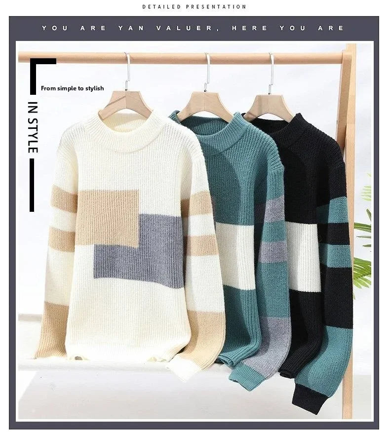 Sweater, Outdoor, Fishing, Fashionable, for Men, Trendy, Cycling, Versatile, for Sport, for Travel, for Leisure, Knitted Sweater
