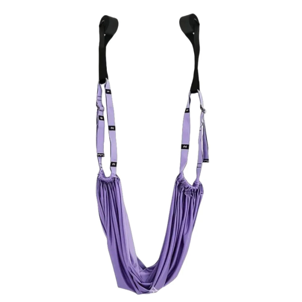 Adjustable Aerial Yoga Strap Elastic Stretch Door Hanging Yoga Belts Hammock Swing Fitness Handstand Rope Training Device Women