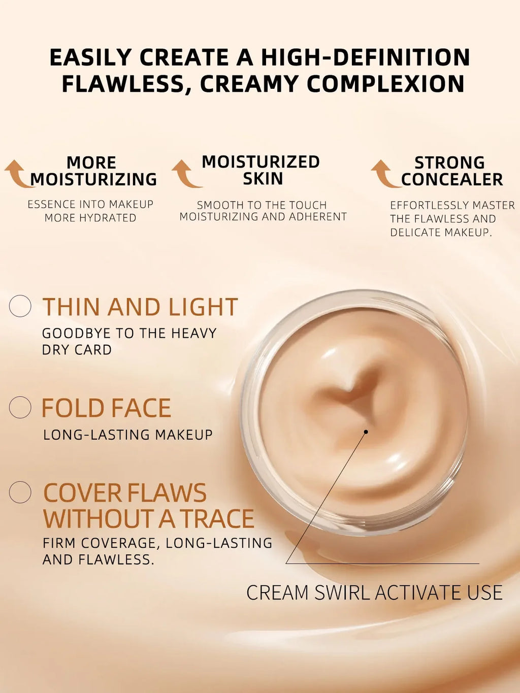 Make up Foundation Cream Waterproof Long-lasting Natural Look Coverage Full Half Coverage BB CC Cream for Face Makeup