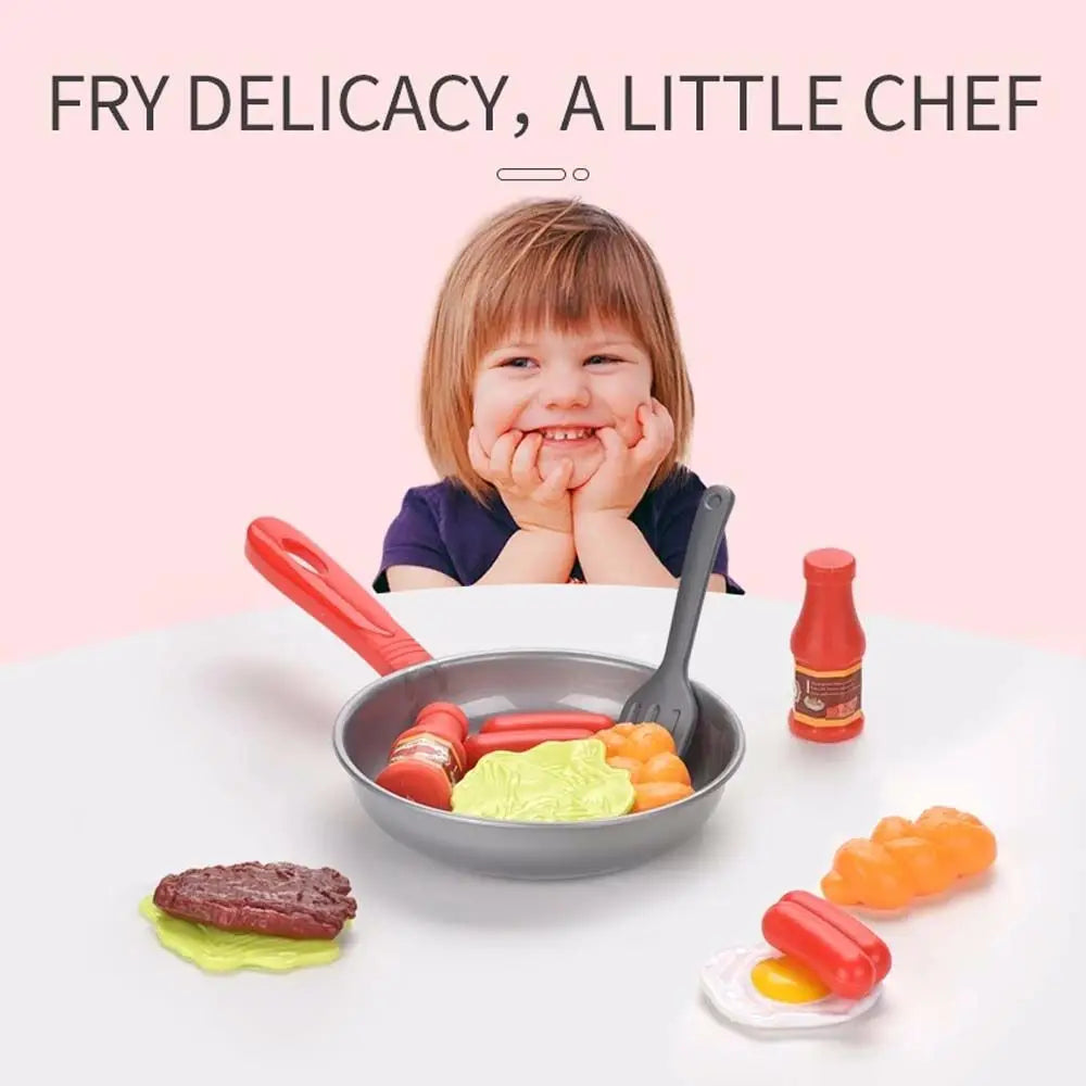 Cookware Pot Pan Toy Children Kitchen Toy Children Pretend Play Kitchen Miniature Kitchen Play Kitchen Toy Set Simulation Food