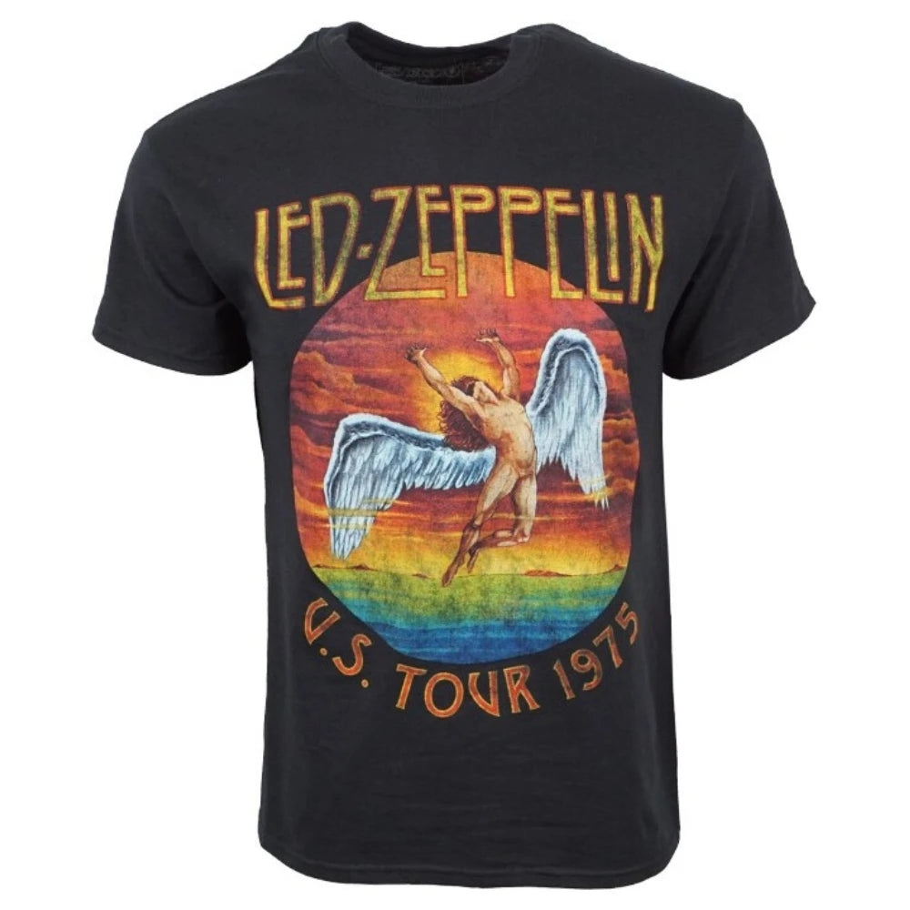Rock band Led Zeppelin's falling angel 3D printed men's and women's T-shirt shirt street retro Harajuku top during their tour