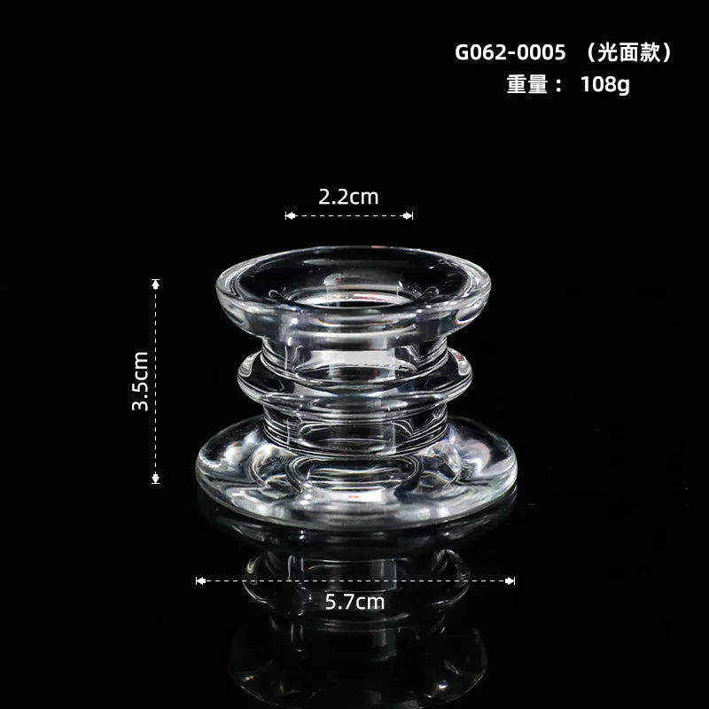 European Style Crystal Glass Candle Holder Romantic Dinner Small Candle Stand Bar Home Hotel Decor