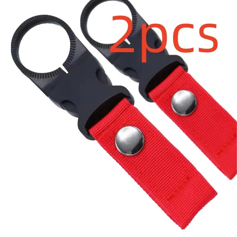 Buckle Hook Water Bottle Holder Clip Climbing Carabiner Belt Backpack Hanger Hooks Water Bottle Nylon Webbing Multifunction Wate
