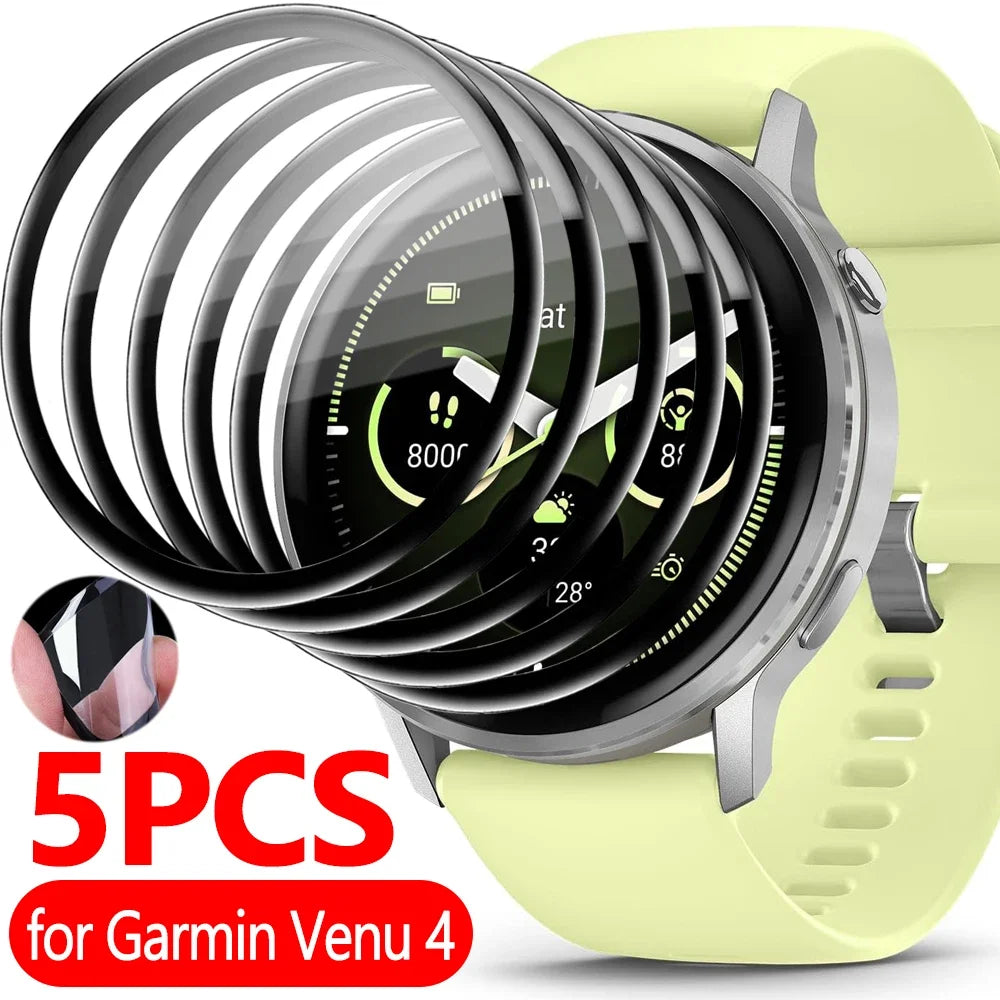 For Garmin Venu 4 Flexible Screen Protectors Anti-scratch HD Clear Case Friendly Protective Films for Garmin Venu 4 41/45mm