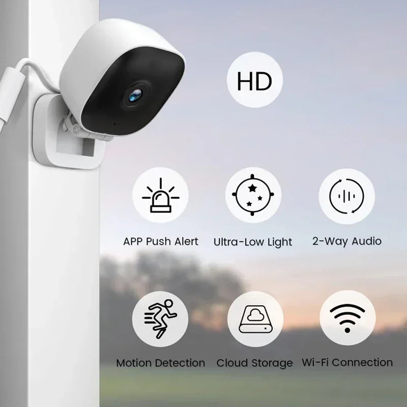 Lenovo HD 4K Mini Security Camera Ip65 Waterproof Full Color Night Vision Motion 2 Way Audio Wifi Monitor Indoor Outdoor