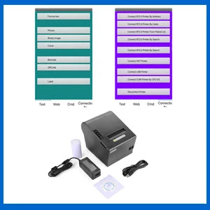 Auto Cut Pos 80 Printer Thermal Driver Download HS-802 180mm/s 3inch Receipt Pos Machine Cash Server With USB LAN Surface