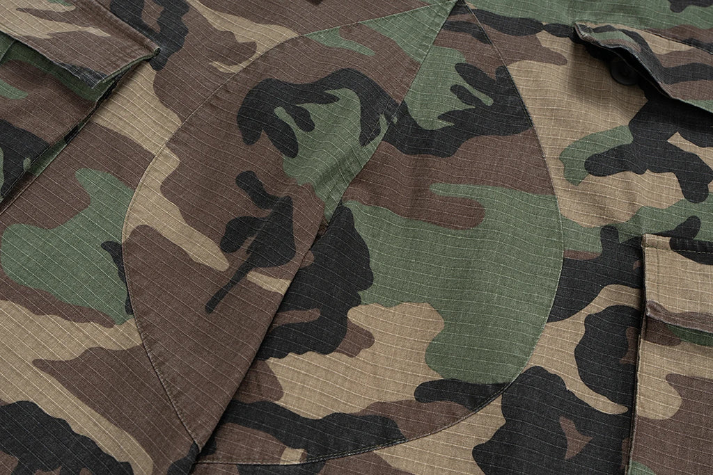 M65 Silhouette Camouflage Cargo Cropped Shorts for Men Wide Leg Patchwork Baggy Summer Shorts Oversized Loose Over Knee Pants