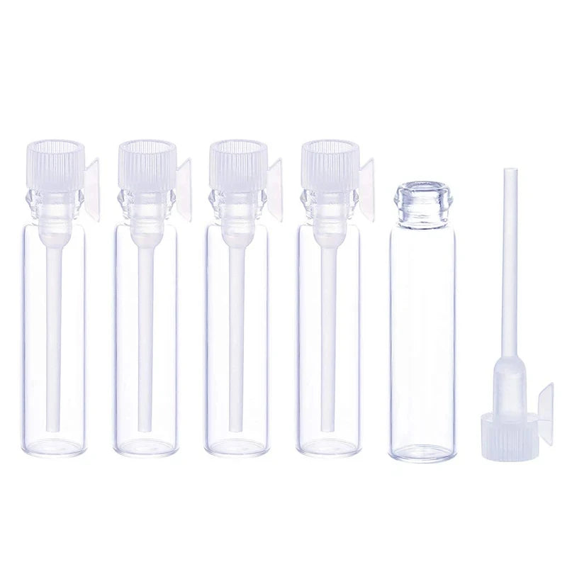 1/2/3 ML Empty Mini Glass Perfume Small Sample Vials Perfume Bottle Laboratory Liquid Fragrance Test Tube Trial Bottle