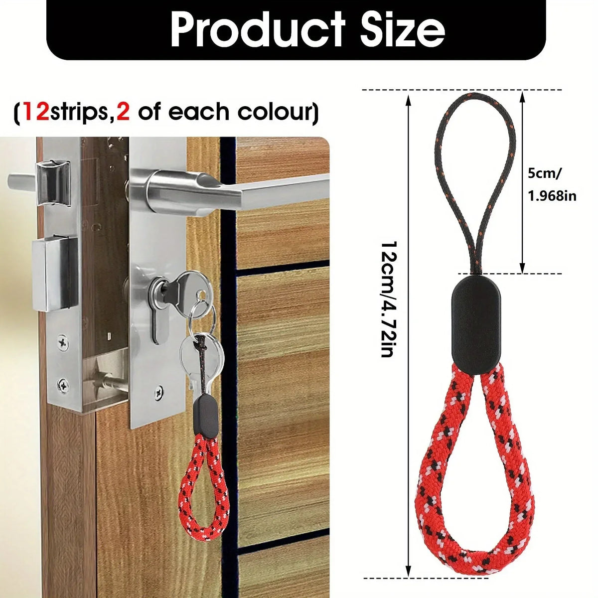 3/5Pc Hand Wrist Lanyard String Short Grip Lanyard Mobile Phone Strap for  Flash Drive Keychain