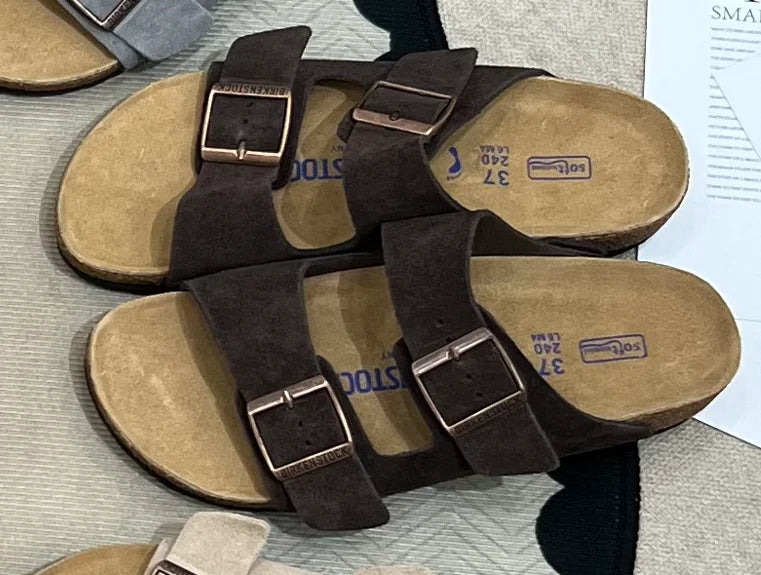 Double breasted sandals, outdoor flip flops, men's and women's soft shoes for outdoor wear