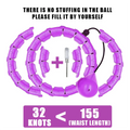 Weighted Exercise Hoop for Adults Weight Loss Knots Infinity Fitness Hoop With Extra Links 2 in 1 Adjustable and Detachable