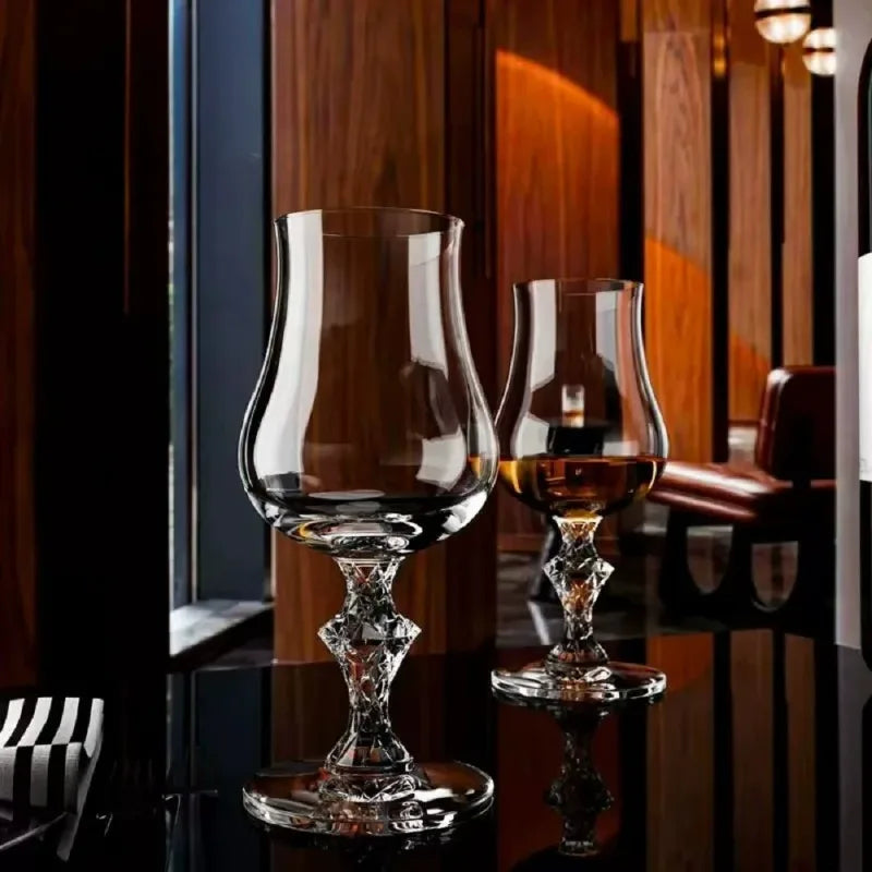 1pcs Whiskey Glass  Luxury Snifter Tasting Tumbler for Bourbon Scotch Cognac Elegant Clear Wine Glasses for Bar & Home Gift