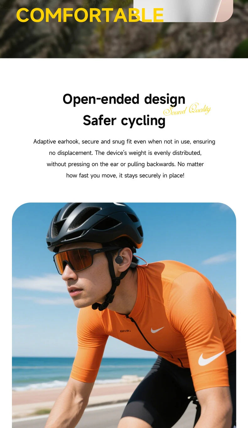 Lenovo Bone Conduction Headset Bluetooth 5.4 With Mic Waterproof Exercise Fitness Wireless Sports Headphone New 2026