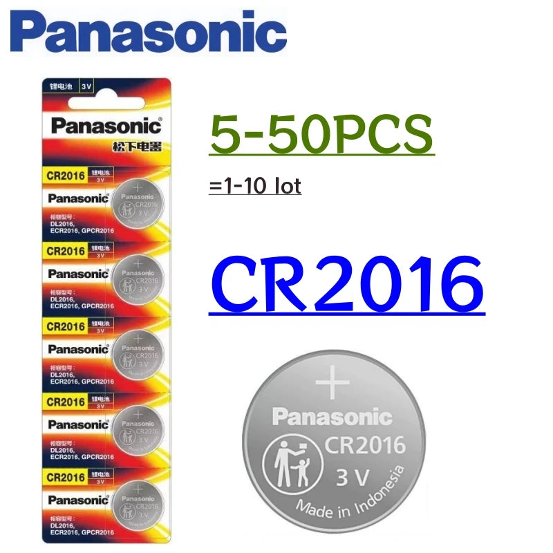 5-50PCS Original PANASONIC CR2016 CR 2016 3V Lithium Battery For Watch Calculator Clock Remote Control Toys Button Coins Cell