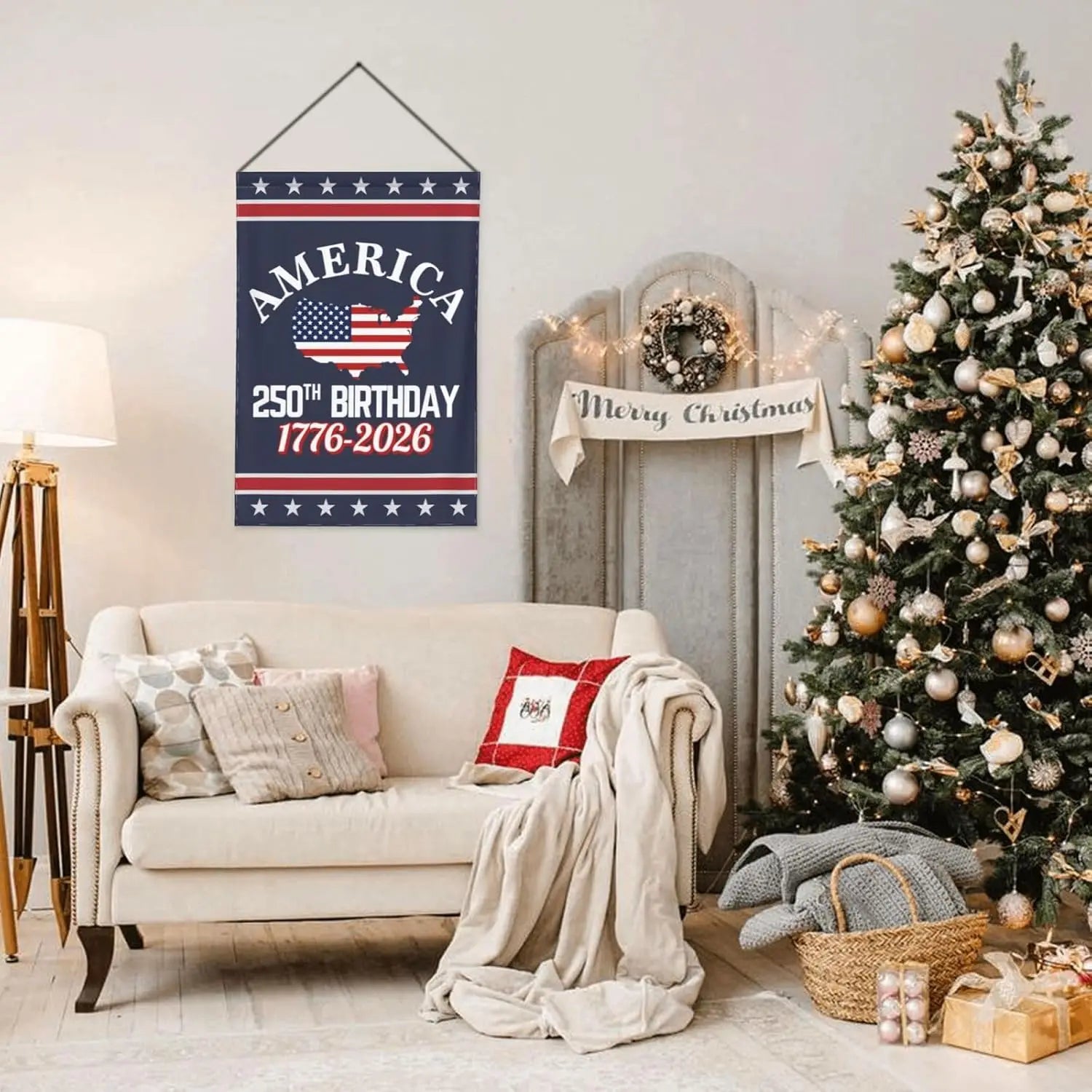 America 250th Birthday Garden Flag 12x18 1776 2026 America 250 Years Anniversary Yard Sign God Bless Usa Patriot House Flag  loj