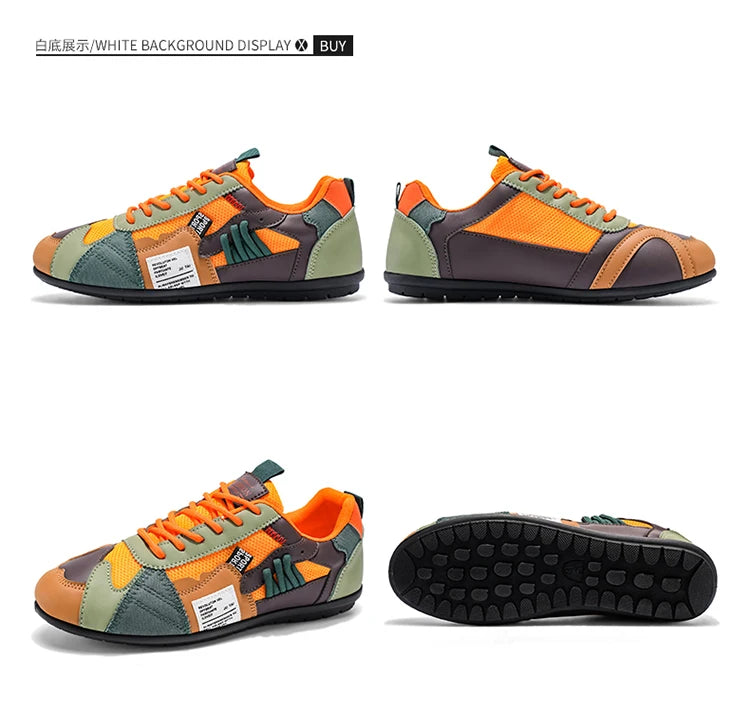 Men's Trendy Black and Gray Color-Blocked Mesh Breathable Casual Sports Shoes, Summer Thin Retro Forrest Gump Shoes, Lightweight Soft-Soled Shock-Absorbing Non-Slip Versatile Wear-Resistant Men's Shoes
