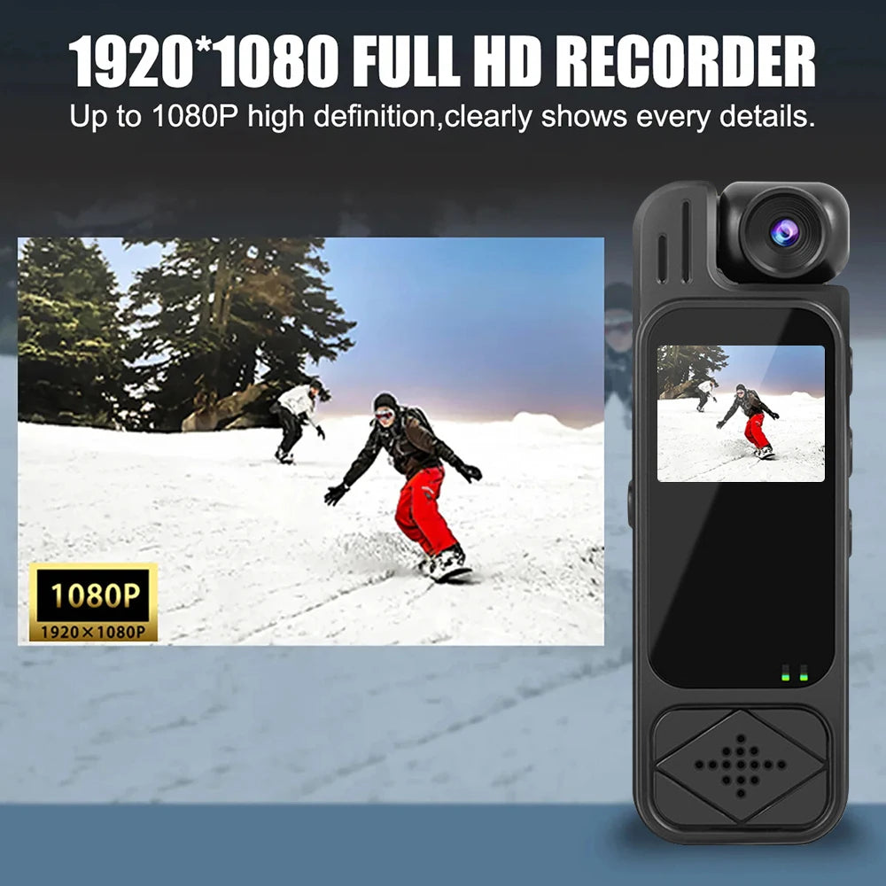 Mini Body Camera 1080P HD Sports Camera Infrared Night Vision Digital Video Recorder 1.3 Inch Bodycam Police Small Camcorder