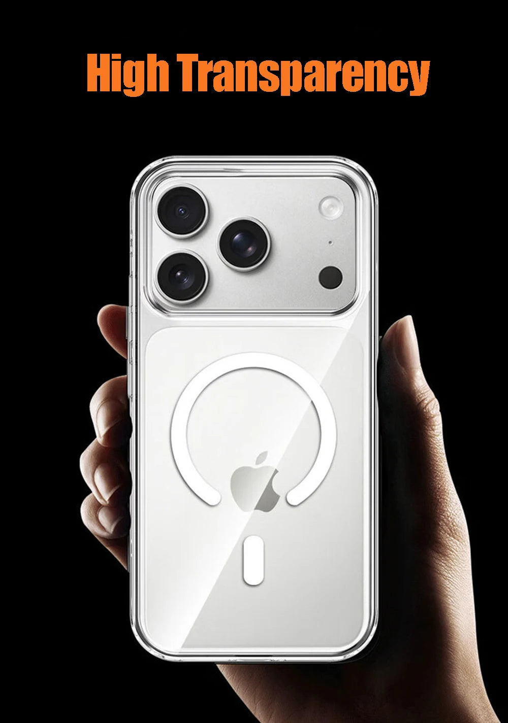 Luxury Magnetic Clear Phone Case For iPhone 18 17 16 15 14 13 12 11 Pro Max Mini XS XR For Magsafe Silicone Transparent Cover