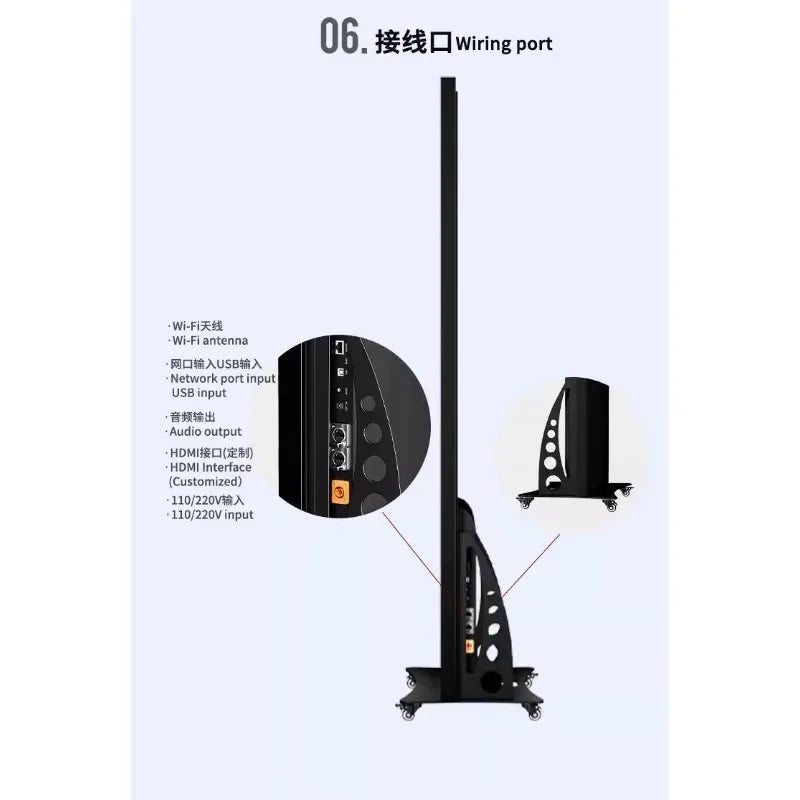 LED folding poster screen, indoor full color, mirror advertising display high definition landing
