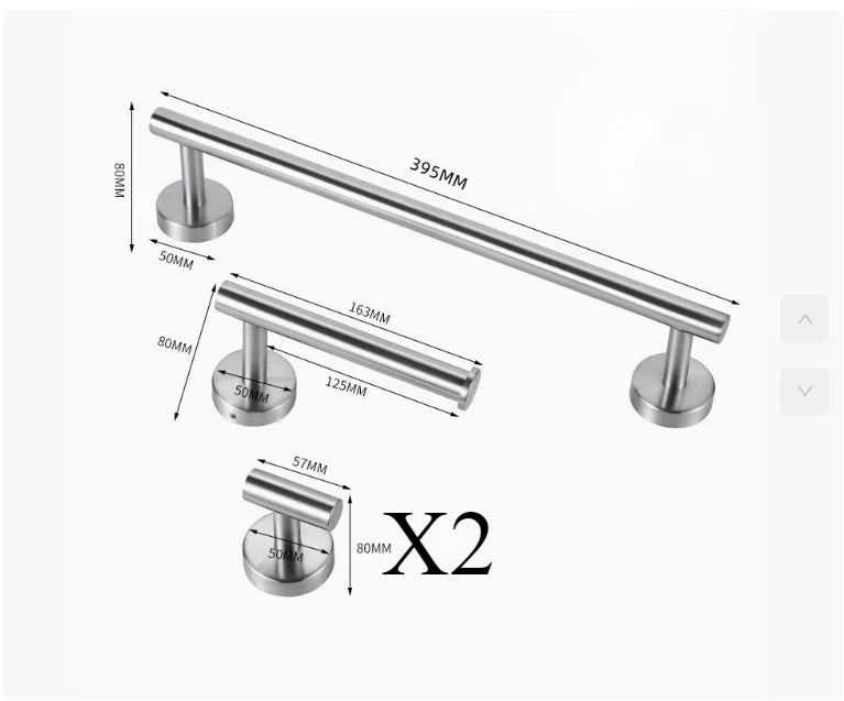 Bagnolux Stainless Steel Gun Gray Black Polished Chrome Brushed Gold Hanger Hook Towel Bar Paper Holder STURDY HANDS