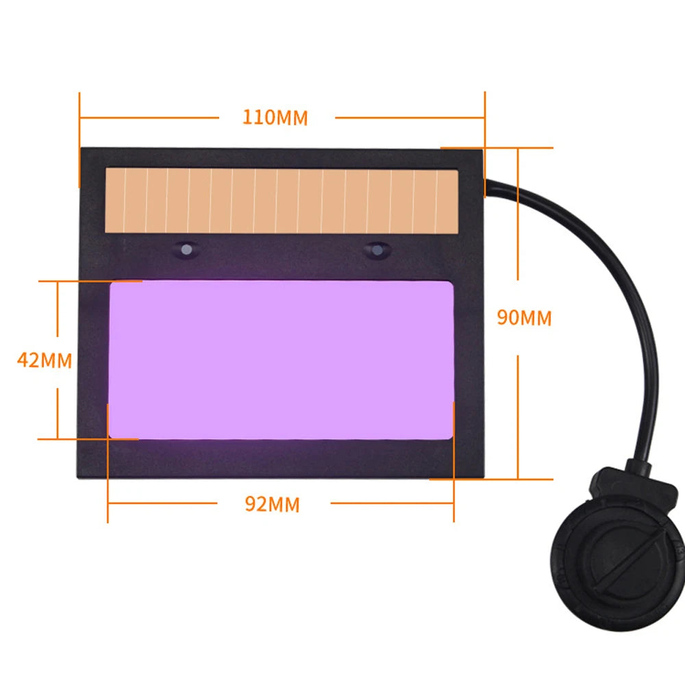 Solar Welding Facemask Auto Darkening Heat Insulation Head-mounted Large View Automatic Dimming Face Shield Arc Welding Helmet