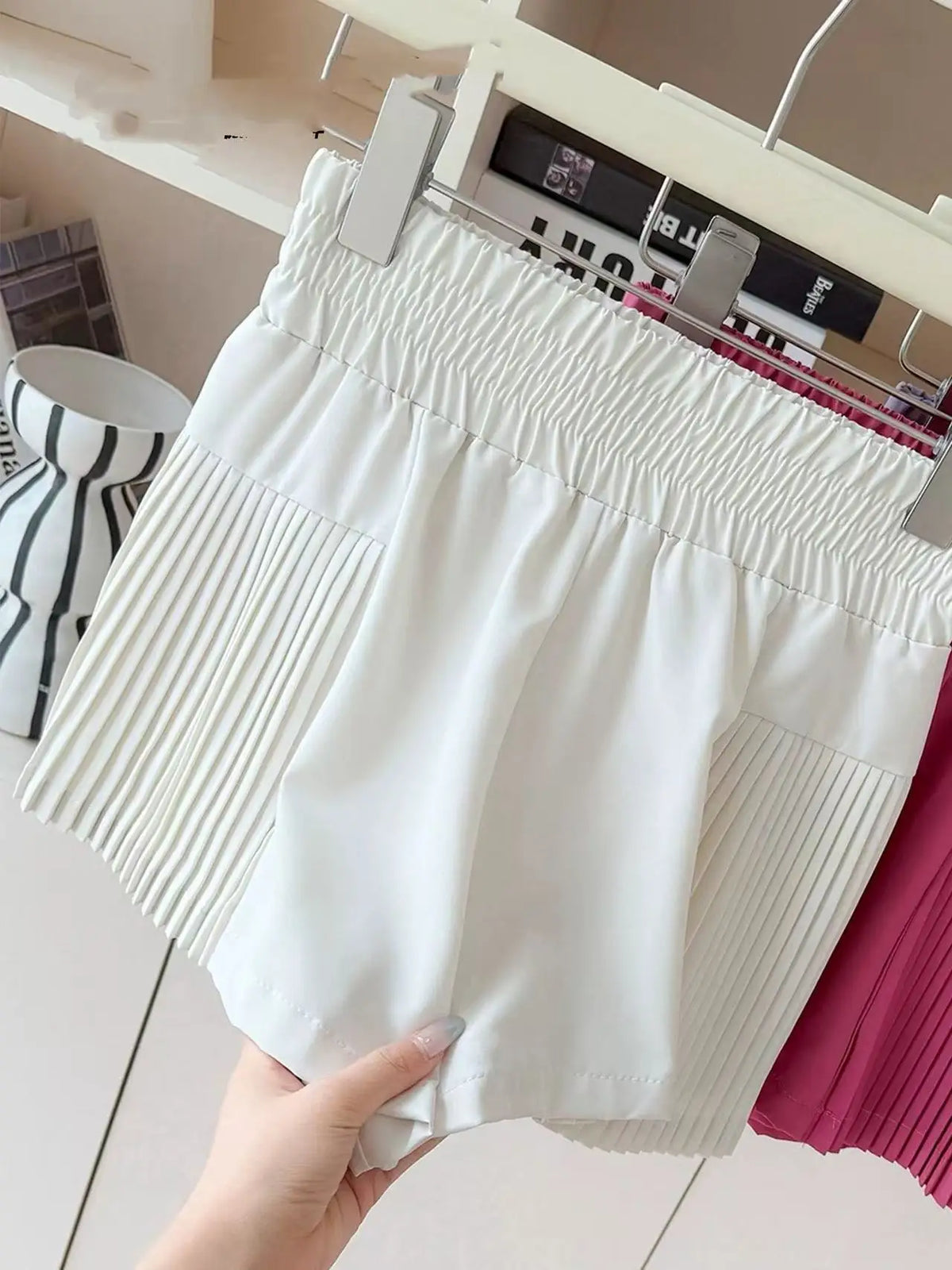 Women's Yoga Shorts Fake Two-Piece Loose-Fit Anti-Exposure Breathable Quick-Dry Running Fitness Sports Cropped Pants with Pocket