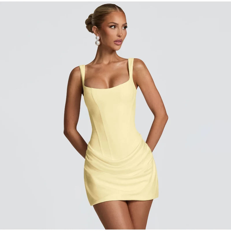 Sexy Sequin Patchwork Sling Mini Dress Women Chic Off-shoulder Backless Waist Cinching Slim Short Dresses Lady Club Party Gowns