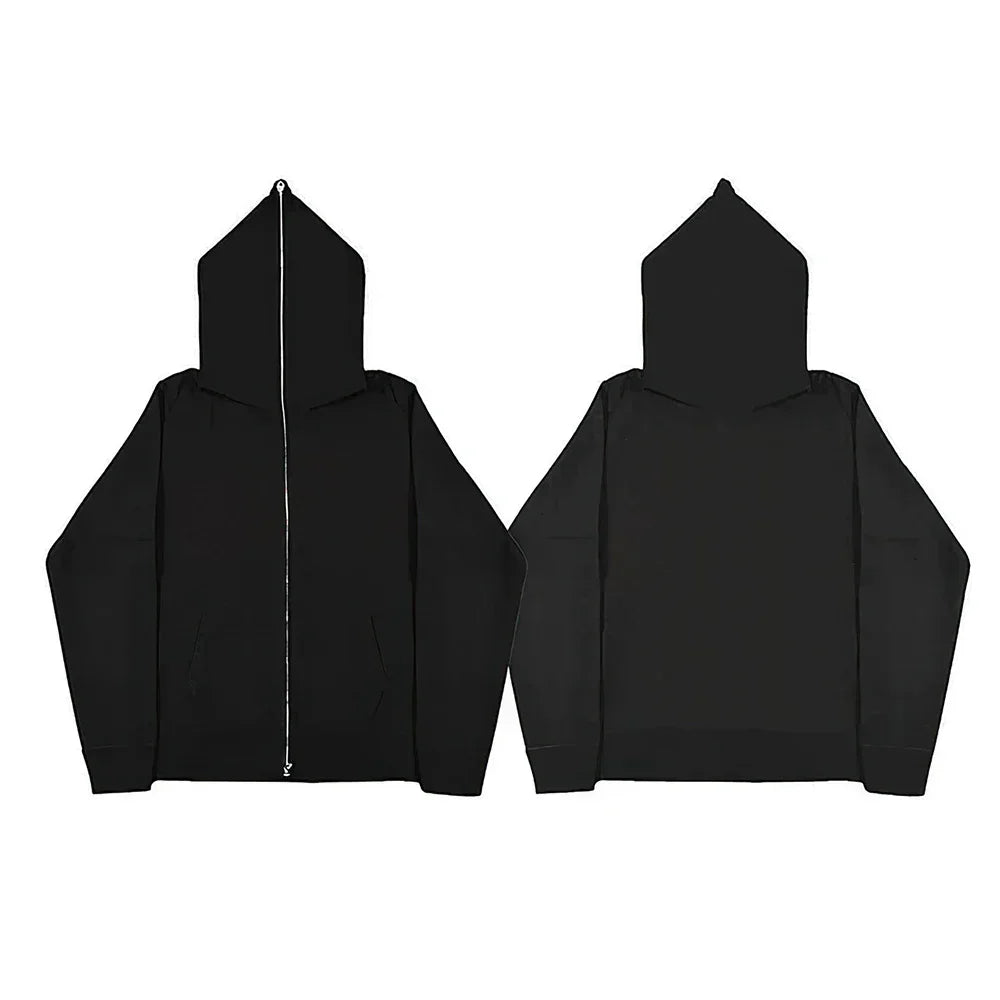 Men's and women's full zip hooded jackets zip hoodies casual cardigans streetwear hip-hop PVDY2K clothing spring fashion