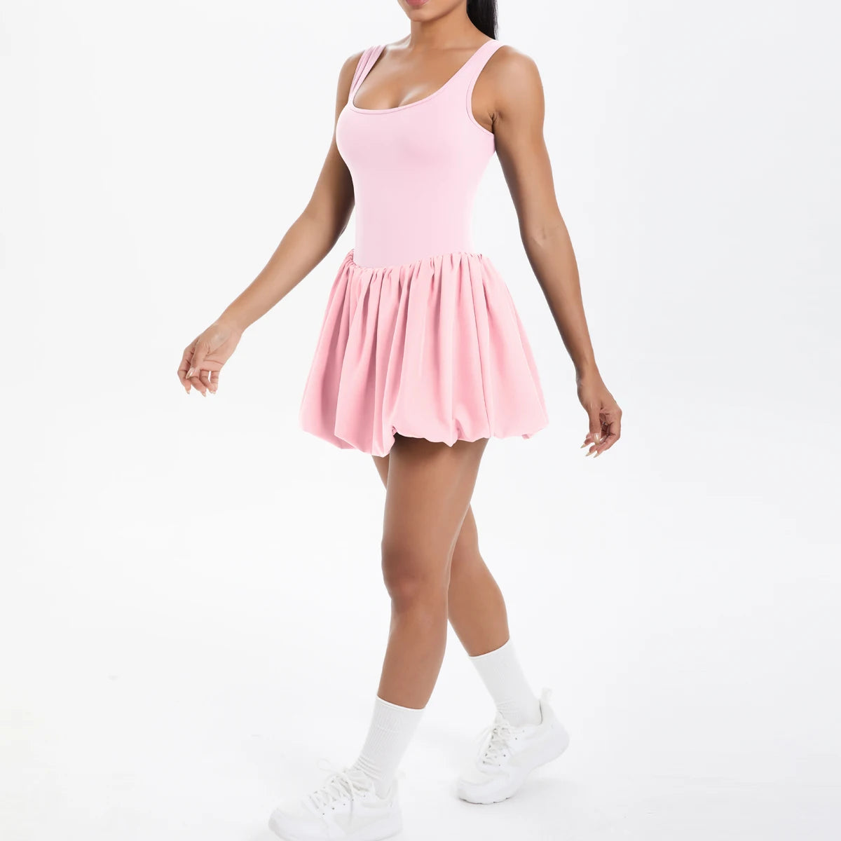 Athletic Yoga Fitness Dress Fitness High Stretch Slim Double Side Non-slip Women's Sports Dresses