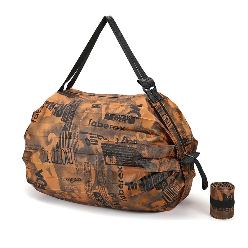 Portable Shopping Bag Large Capacity Foldable Storage Shoulder Bag Travel Handbags With Handle Outdoor EDC Camp Beach Bag