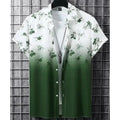 Men's Hawaiian shirts 3d gradient printed loose shirts and oversized shirts, high-quality beach party sweaters