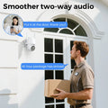 4MP 2K Wifi IP Camera HD ICsee Outdoor Surveillance Camera IP66 Waterproof Night Vision Human Detection Alert Home Security CAM