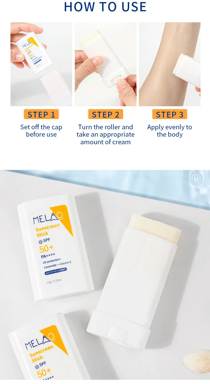 Sunscreen stick Body Face Spf 50+ UV Protective Cream Sunburn Repair Cream Sun Block Isolation Cream Moisturizing Skin Care
