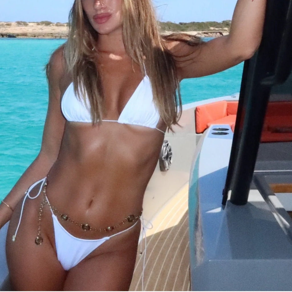 Women Bikini Two Piece Summer Sexy Halter Neck String High Waist Backless Solid Slim Holiday Beach Swimsuit Brazilian Swimwear