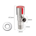 G1/2 Stainless Steel Hot Cold Inlet Valve Toilet Filling Angle Valves Sink Basin Water Heater Faucet for Bathroom Accessories