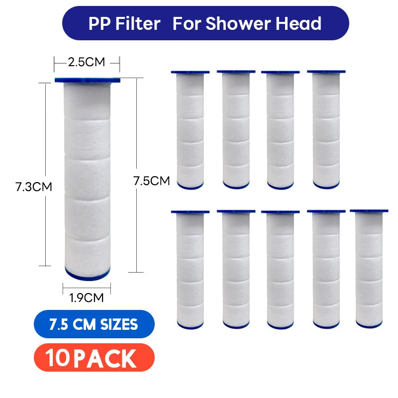3/5/10 Pcs Shower Head Filter,Replacement Shower Head Cotton Filter Set Water Purification,Bathroom Accessories