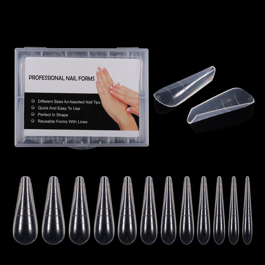 BNG Top Forms for Nails Dual Forms Nails Forms for Extension Full Cover Quick Building Gel Mold Tips Poly Nail Gel Mold