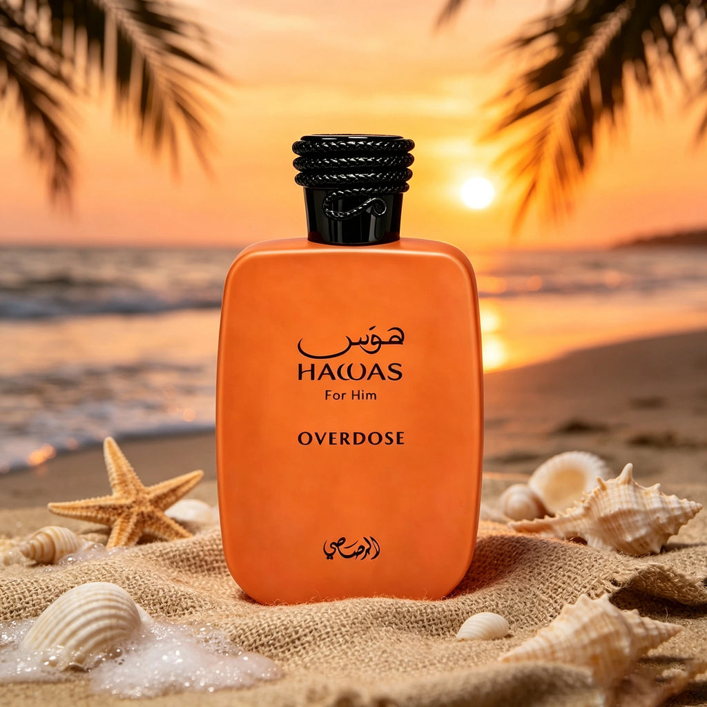 Rasasi HAWAS OVERDOSE Men's perfume 100ML, Woody Cologne with persistent spicy fruit flavor, luxury men's perfume for daily dating and gift giving