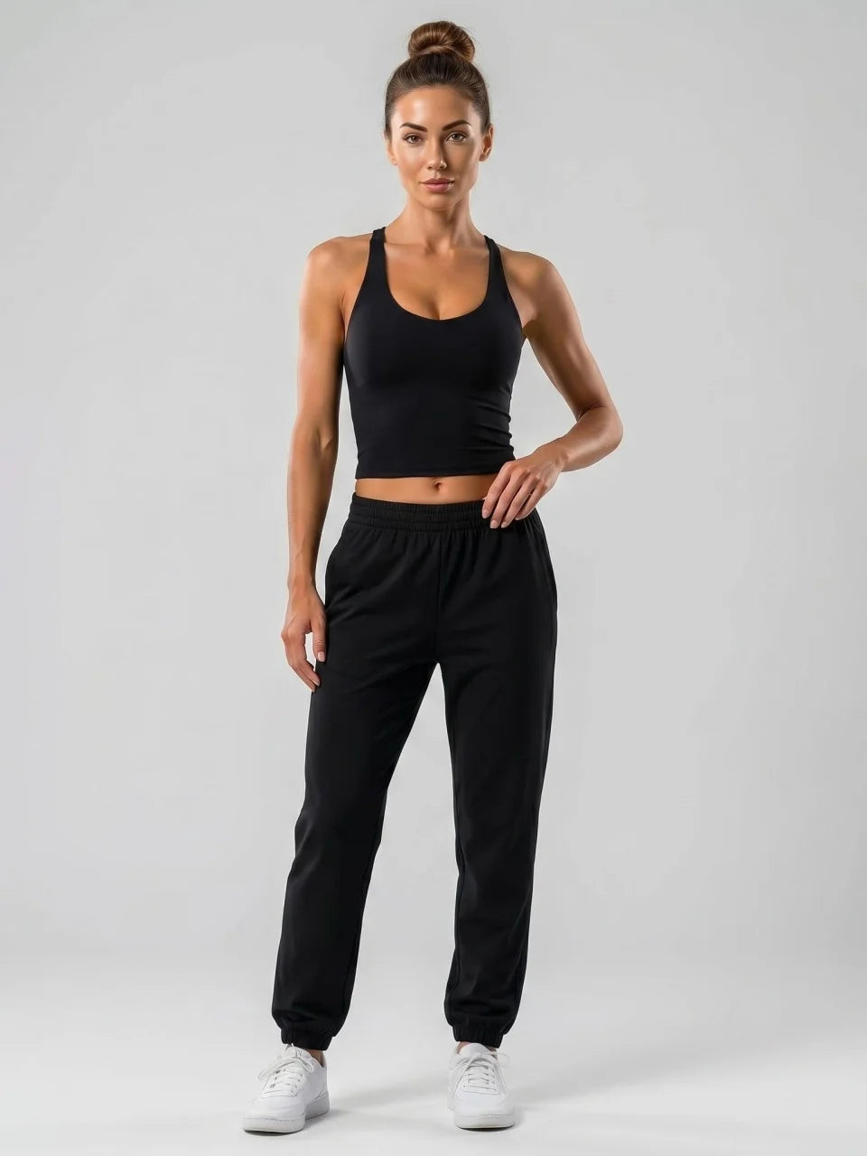 Longline Yoga Tank Top with Built in Bra Women Quick Dry Gym Camisole Workout Shirts Soft Slim Fit Sports Vest Athleisure