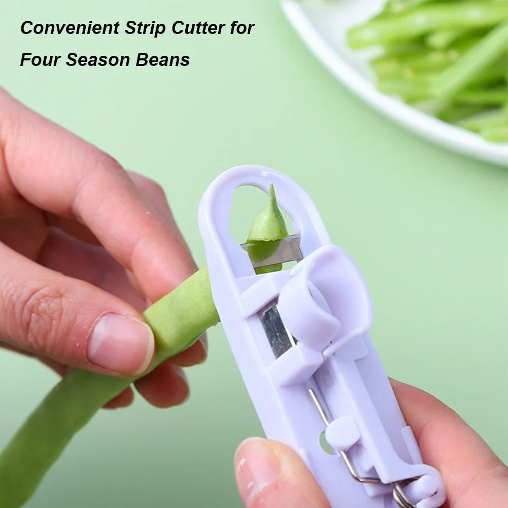 1PC Green Bean Slicer Cutter Cut Fruit Vegetable Stringer Peeler Remover Vegetable Cutter Kitchen Gadgets Kitchen Accessories