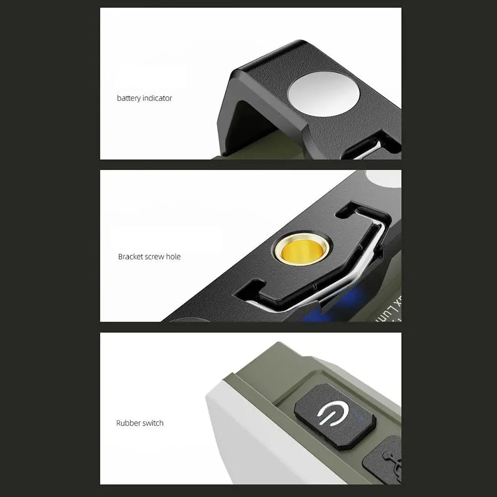 Camping Lights LED Rechargeable Magnetic Spotlight Adjustable Bright Camping Flashlight For Hiking Fishing Tent Outdoor Power