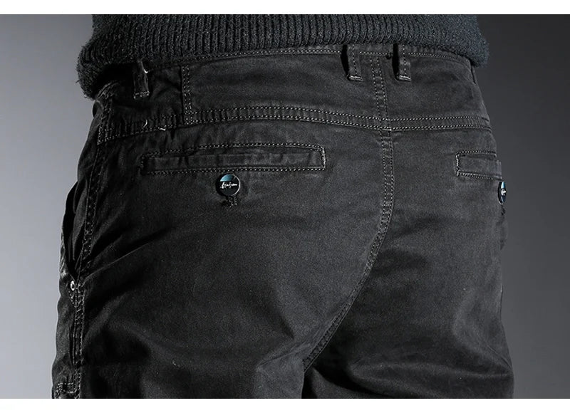 Streetwear Fashion Men Jeans Elastic Stretch Slim Fit Spliced Designer Casual Cargo Pants Hombre Hip Hop Joggers Men Overalls