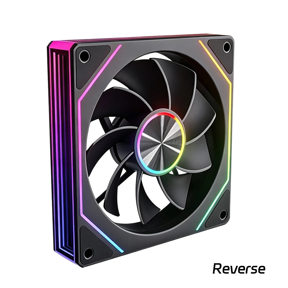 Veebyte PRISM 8 PRO PC Fan 120mm ARGB 4PIN 5V-3PIN PWM Quiet Cooling Fan 12V Large Air Volume Computer Fan 45.2CFM/800-1600RPM