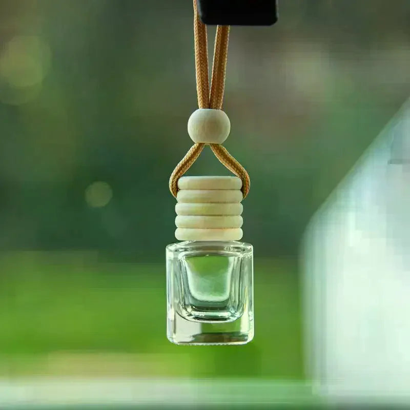 1Pcs Car Essential Oil Diffuser Fragrance Air Freshener Scent Perfume Bottle Ornament Small Round Cap Empty Bottle Pendant