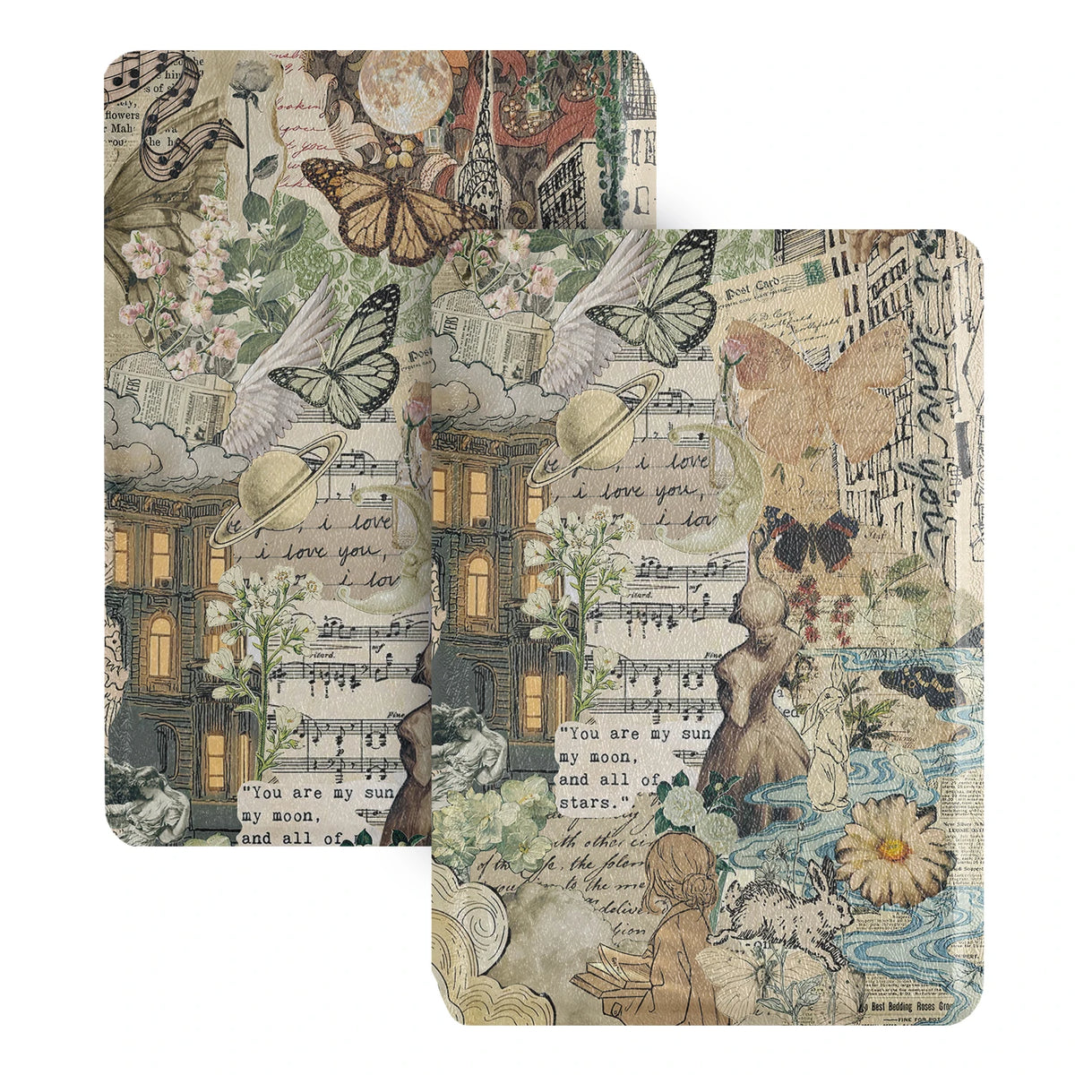 Twosheep Abstract Art Magnetic Detachable Case suit for XTEINK X3, XTEINK X4 Detachable Cover Clear TPU Back Shell Slim Guard