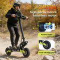 60V 20.8Ah 2400W Dual Motor Electric Scooter with 40MPH High Speed, 40 miles Long Range endurance, 11 Inch Off Road Tire Foldable Adult E Scooter NFC Smart Lock Dual Hydraulic Suspension Disc Brake Max Load 265LBS For Outdoor